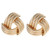 BEUU Plated Sterling Silver Twisted Love Knot Stud Earrings