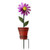 The Lakeside Collection Decorative Flower Pot and Spinner Stake - Garden Accent - Purple Daisy