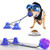 DLDER Dog Rope Ball Pull Toy Double Suction Cup Chew Tug Toys-Resistant Dog Tug Toy for Chewing- Tugging and Teeth Cleaning- Tug Toy for Dogs Dental Care-Dog Chew Toys for Aggressive Chewers.