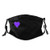 Funny Purple Face Mask-Heart Purple Black Face Mask-Washable Bandanas Balaclava Reusable-Fashion Scarf