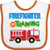 Inktastic Future Firefighter Kids Fireman Baby Bib White and Orange 2c7da