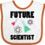Inktastic Future Scientist Baby Bib White and Orange 28c83