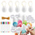GP Life 20PCS White Plastic Easter Eggs Fillable Easter Egg Ornaments for Tree- Easter Hunt- Easter Basket Stuffers with 8 Color Pens