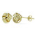 Hoops  and  Loops Yellow Gold Flash Sterling Silver Polished Love Knot Stud Earrings