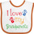 Inktastic I Love My Grandparents Baby Bib White and Orange 256b7