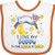 Inktastic I Love My Poppy to The Moon and Back Baby Bib White and Orange 39fcc