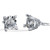 .925 Sterling Silver Cubic Zirconia Round Brilliant-Cut Diamond Basket Stud Earrings- 4mm