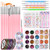 Kalolary Nail Art Tools Starter Kit- Nail Art Decoration with Nail Painting Brush Butterfly Nail Art Stickers Glitter Nail Dotting Pen Nail Striping Tape Line Nail Foil Nail Rhinestone for Nail Design