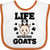 Inktastic Life is Better with Goats Baby Bib White and Orange 3457b