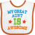 Inktastic My Great Aunt is Awesome Baby Bib White and Orange 1a121
