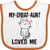 Inktastic My Great Aunt Loves Me Kitty Cat Baby Bib White and Orange 2df03