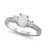 CloseoutWarehouse Oval Center White Simulated Opal Ring Sterling Silver Size 9
