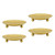 4 Pcs Iron Plate Candle Holder- Decorative Pillar Candle Plate- Pedestal Candle Stand for LED  and  Wax Candles- Incense Cones- Spa- Weddings -4 Pcs Golden-