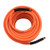 SANFU 3/8ID x 25ft PVC Reinforced Air Compressor Hose- Heavy Duty Durable With Double 1/4MNPT Industrial Brass Ending Black Bend Restrictor - Orange-25-