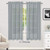 HUTO Grey Sheer Window Curtains 52"x63" Rod Pocket Window Sheer Panels Drapes 2 Panels Curtains for Bedroom Living Room Nursery