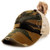Womens Criss Cross Ponycap Distressed Messy High Bun Ponytail Baseball Cap Vintage Unconstructed Dad Hat Camo