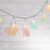 Lights4fun- Inc. 20 Pastel Bunny Battery Operated LED Indoor String Lights
