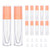 10Pcs Lip Gloss Tubes with Wand- CAIYA 8ml Empty Lip Balm Containers Refillable Lipstick Tubes Lip Glaze Tubes Clear Lip Gloss Bulk with Rubber Stoppers for DIY Lip Gloss Sample-Orange-
