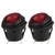 Rocker Switch Toggle Button- 2pcs Red LED Light 12V 20A 3Pin Car Auto Boat Round On-Off Rocker Toggle Switch