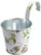 Esschert Design Herb Print Galvanized Steel Balcony Flower Pot with Hook
