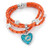 Aminco NFL Miami Dolphins Color Braids Bracelet
