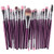 Lookatool 20 pcs/set Makeup Brush Set tools Make-up Toiletry Kit Wool Make Up Brush Set -Purple 2-