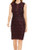 Nightway Womens Purple Lace Glitter Sleeveless Jewel Neck Above The Knee Sheath Cocktail Dress Size 6