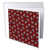 3dRose Anne Marie Baugh - Flowers - Pretty Gray Bunches of Flowers On A Red Background Pattern - 1 Greeting Card with Envelope -gc_222559_5-