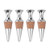 Yardwe 4pcs Metal Wine Stopper Beverage Bottle Stopper Sealer Cork Wine Plug Stopper Bar-Holiday Party-Wedding Party Favors -Flat Cork Stopper-