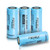 ICR18500 Rechargeable Li-Ion Batteries 3.7V 1400mah with Flat Top for Flashlight-Solar Garden Light-4pc--They are Not AA-AAA Size Batteries-