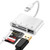 SD Card Reader for iPhone SD Card Adapter for iPad 4 in 1 SD/Micro SD Card Reader Trail Camera Viewer Portable Memory Card Reader SD/TF Card Reader Plug and Play