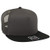 Otto Square Flat Visor SNAP 5 Panel Mesh Back Trucker Snapback Hat - Blk/Ch.Gry/Ch.Gry