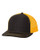 Richardson 112 Trucker OSFA Baseball Hat Ball Cap- Black/Gold