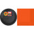 amscan Jet Black Dessert Paper Plates | Big Party Pack | 50ct- 7inch  and  Orange Peel 2-Ply Luncheon Napkins | Pack of 50 | Party Supply- 6.5inch x 6.5inch