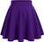 DRESSTELLS Women's Basic Stretchy Flared Skater Mini A-line Versatile Skirt Dark Purple M