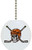 Orange Hockey Skull Solid Ceramic Fan Pull