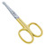 Cut Sharp Personal Care Stainless Steel Cuticle- Safety- Probe- Arrow Point- Baby Nail- fine Scissors -Safety Probe 3.5inch Straight Scissor- Half Gold-