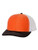 Richardson Twill Mesh Back Trucker Snapback Hat -- Orange/White/Black