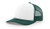 Richardson 112 Mesh Back Trucker Cap Snapback Hat- White/Dark Green