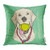 UPOOS Throw Pillow Cover Dog Yellow Lab Labrador Ball Decorative Pillow Case Home Decor Square 20x20 Inches Pillowcase