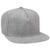 Otto Square Flat Visor SNAP 5 Panel Pro Style Snapback Hat - Heath. Gray