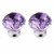 FirstDecor 30MM 2PCS Purple Crystal Diamond Glass Cabinet Knobs Wardrobe Door Knobs and Pull Handles Decorative Cupboard Drawer Dresser Knob