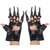 Enfudid 1 Pair Halloween Costume Gloves Halloween and Cosplay Gloves with Nails Fingernails Black Halloween Masquerade Party Supplies