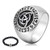 Gungneer Irish Celtic Knot Runes Triquetra Band Ring Love Religious Eternal Infinity Stainless Steel Jewelry Men Women
