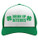 St Patricks Day Hat Funny Saint Pattys Day Hat Irish Clover Trucker Cap One Size Green/White
