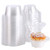 Individual Cupcake Containers- EUSOAR 50pcs Single Compartment Cupcake Carrier with Lids- Disposable Cake Cupcake Muffin Carrier Holder Boxes- Plastic Clear Cupcake Containers Packaging Transporter