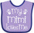 Inktastic My Mimi Loves Me Grandkids Baby Bib Lavender and Purple