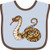 Inktastic Cute and Cuddly Ball Python Snake Baby Bib Orange and Black