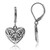Silvershake 925 Sterling Silver Celtic Knot in Heart Leverback Dangle Earrings