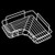 Laigoo Adhesive Shower Caddy Corner Bathroom Shelf Wall Mounted, Non-Drilling Metal Bathroom Storage Kitchen Organizer(White)